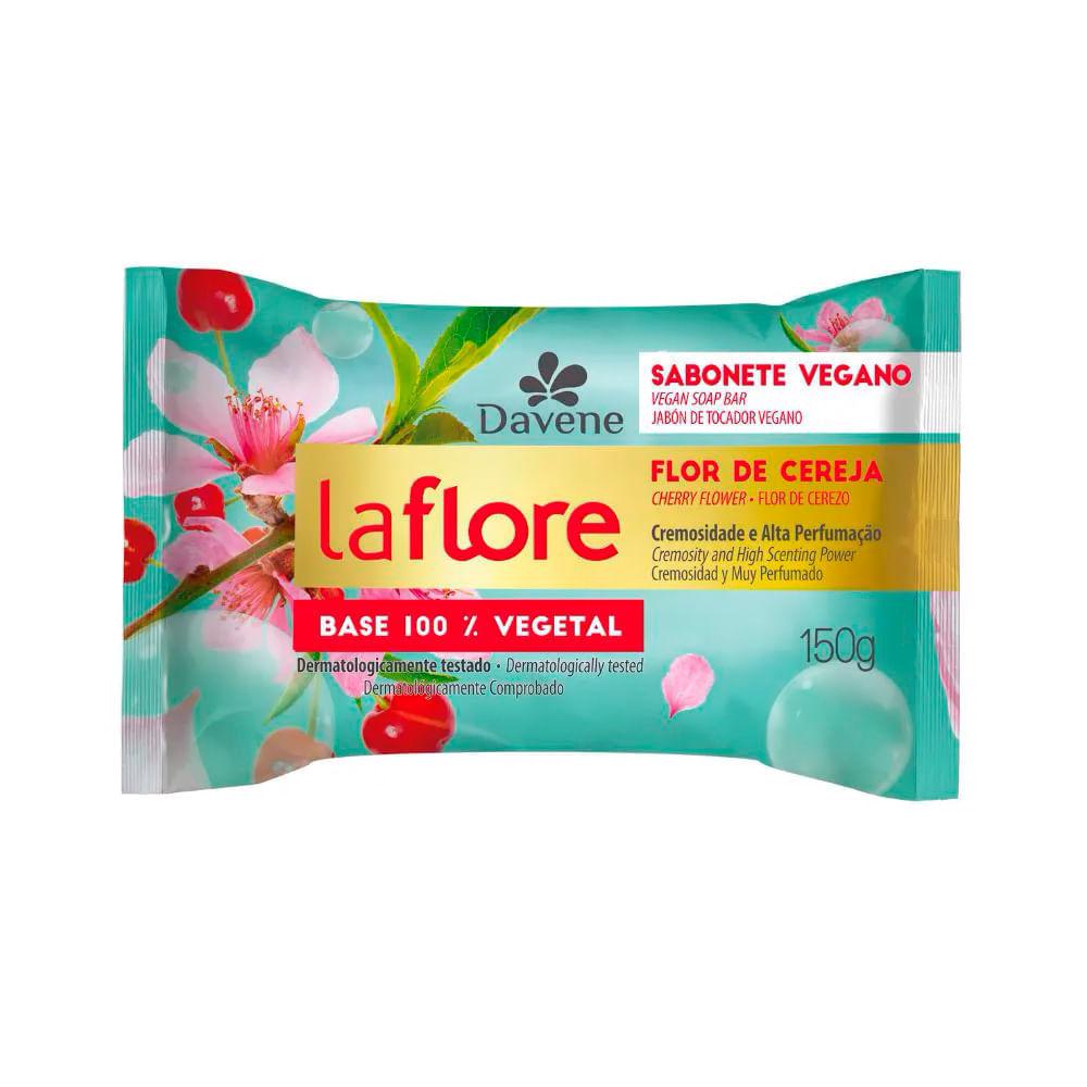 Sabonete em Barra Vegetal La Flore Flor de Cereja Davene 150g 3 Unidades