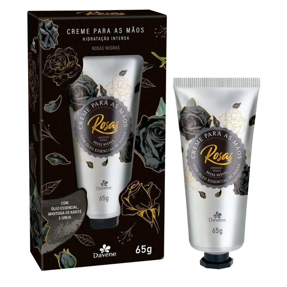 Creme Hidratante para Mãos Rosas Negras Davene 65g