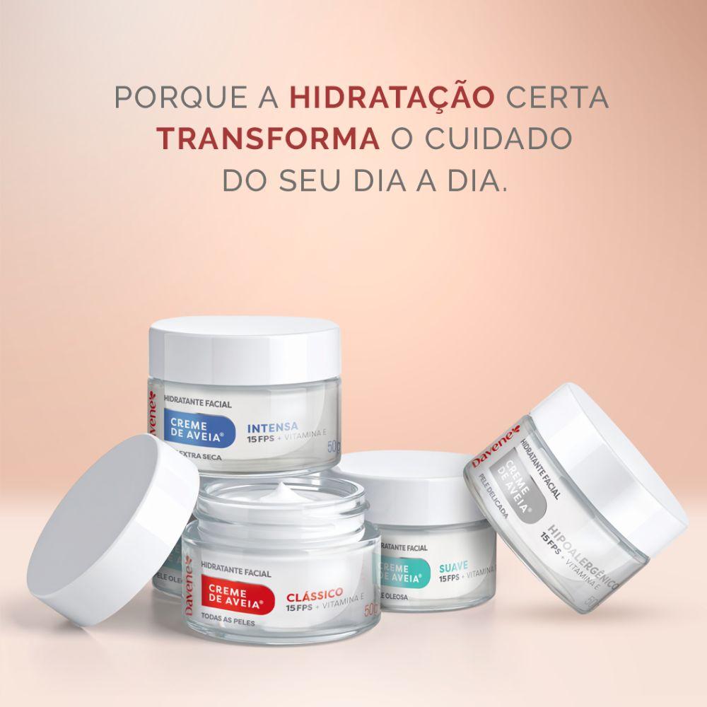 Creme Hidratante Facial de Aveia Suave Davene 50g
