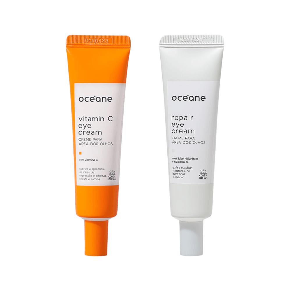 Kit Creme Para Área Dos Olhos Com Vitamina C + Creme Para Área Dos Olhos Com Vitamina Niacinamida