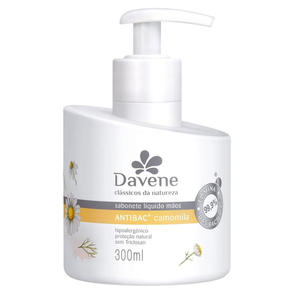 Sabonete Líquido Mãos Clássicos Da Natureza Antibac Camomila Davene 300ml