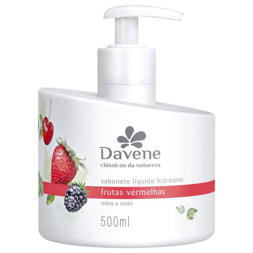 Sabonete Líquido Mãos E Rosto Clássicos Da Natureza Frutas Vermelhas Davene 500ml