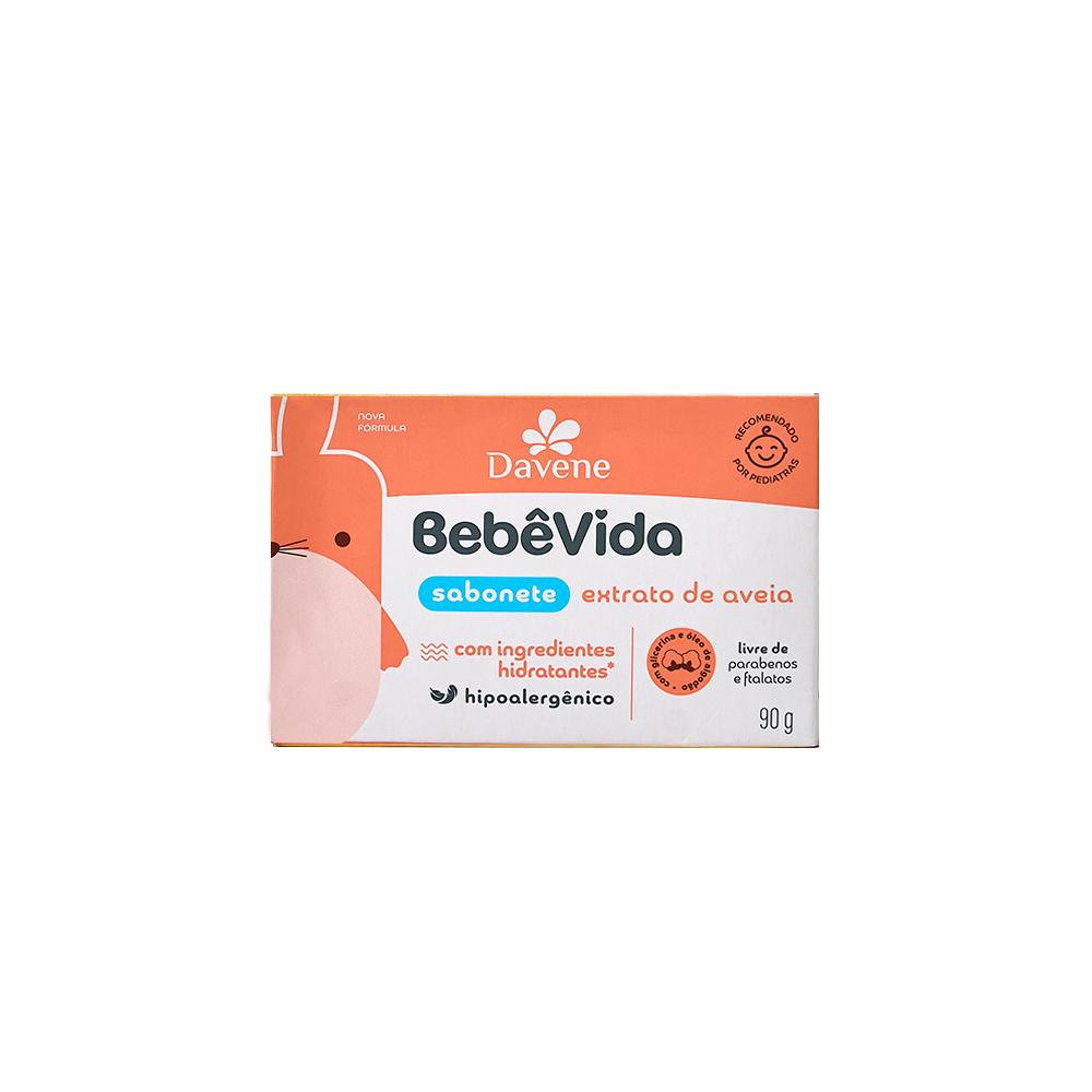 Sabonete Vegetal Em Barra Bebê Vida Extrato De Aveia Davene 90g