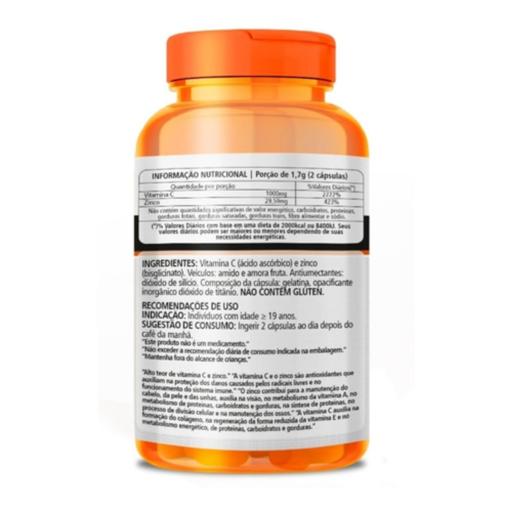 Kit 3 Vitamina C com Zinco ClinicMais 850mg 60 Cápsulas