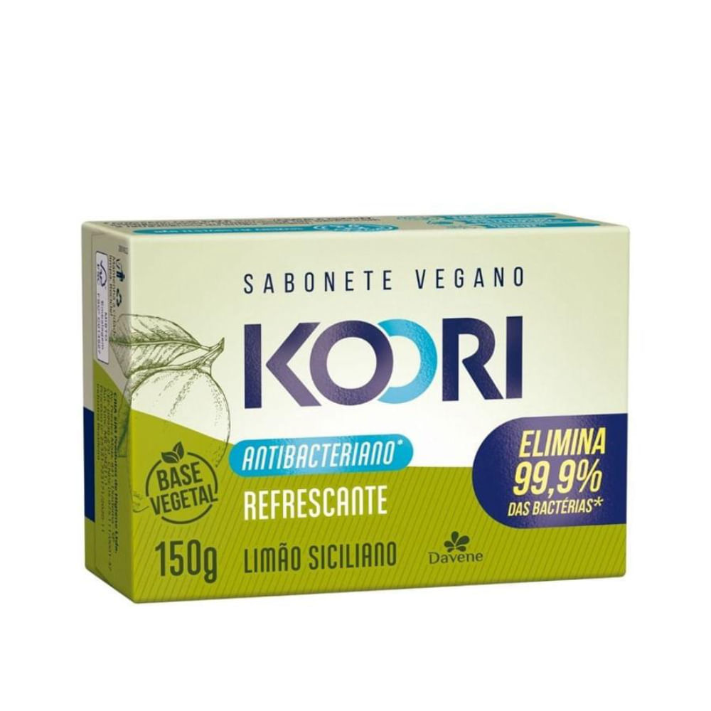 Sabonete Vegetal Em Barra Koori Antibac Refrescante Davene 150g