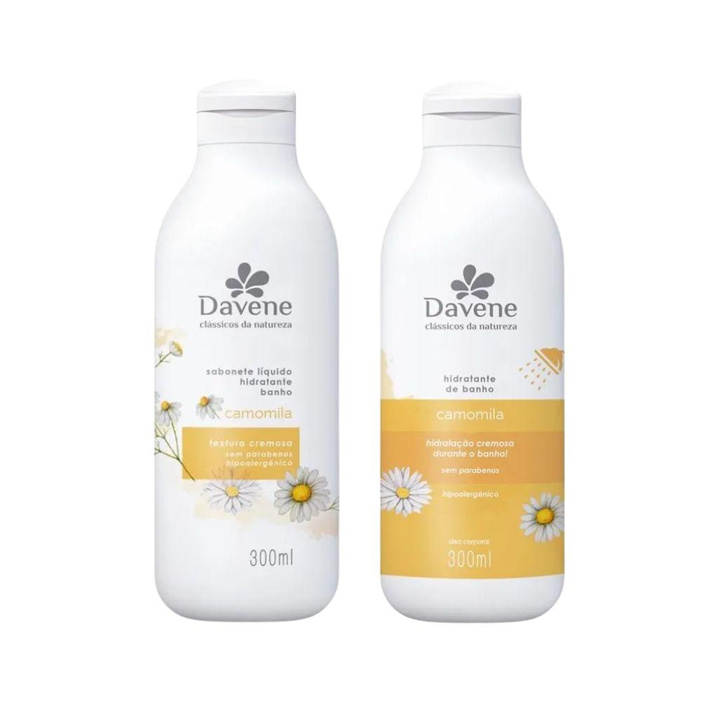 Kit Clássicos Da Natureza Camomila Davene Sabonete Líquido 300ml + Hidratante 300ml