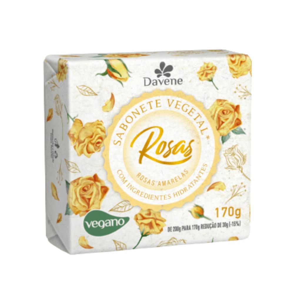Kit Summer Blooming Rosas Amarelas Davene Colônia 100ml + Óleo Corporal 200ml + Sabonete Vegetal 170g