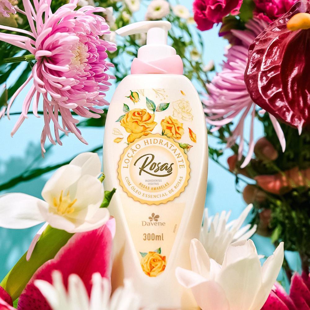 Loção Desodorante Corporal Rosas Amarelas Davene 300ml