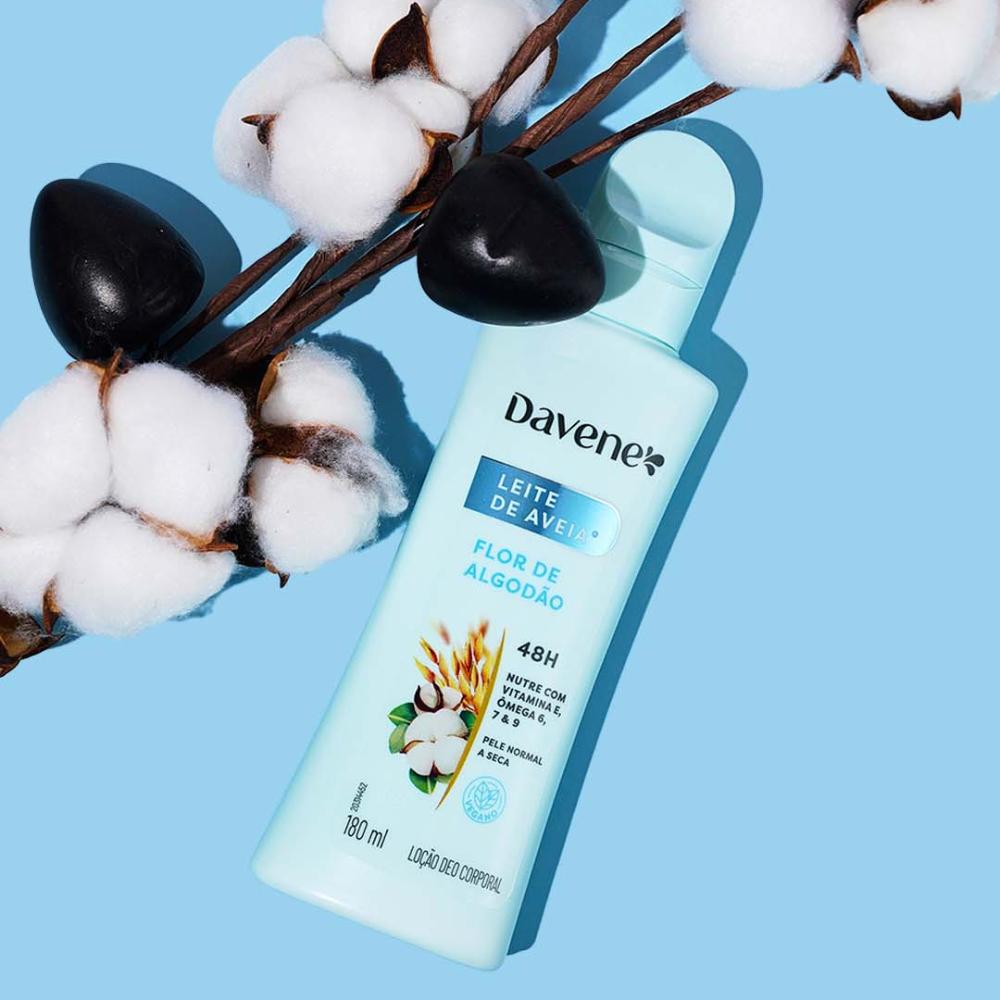 Hidratante Corporal Leite de Aveia Flor de Algodão Davene 180ml