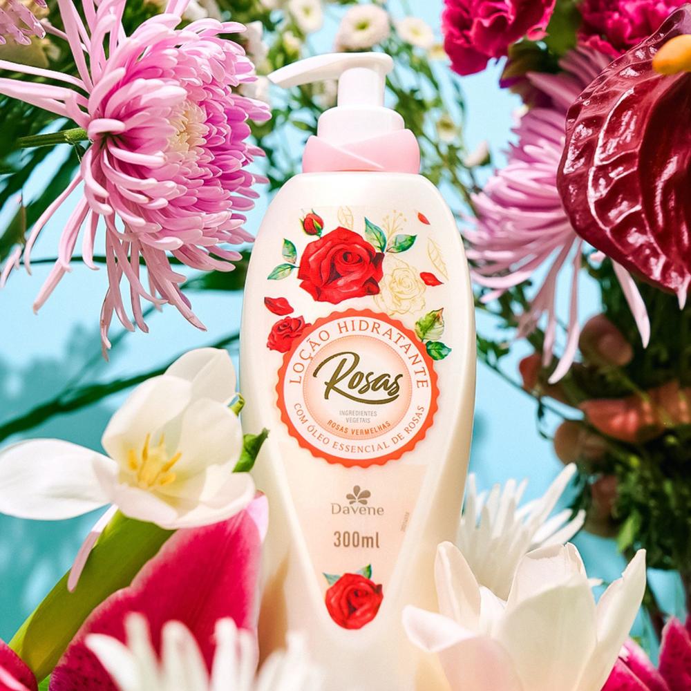 Loção Desodorante Corporal Rosas Vermelhas Davene 300ml