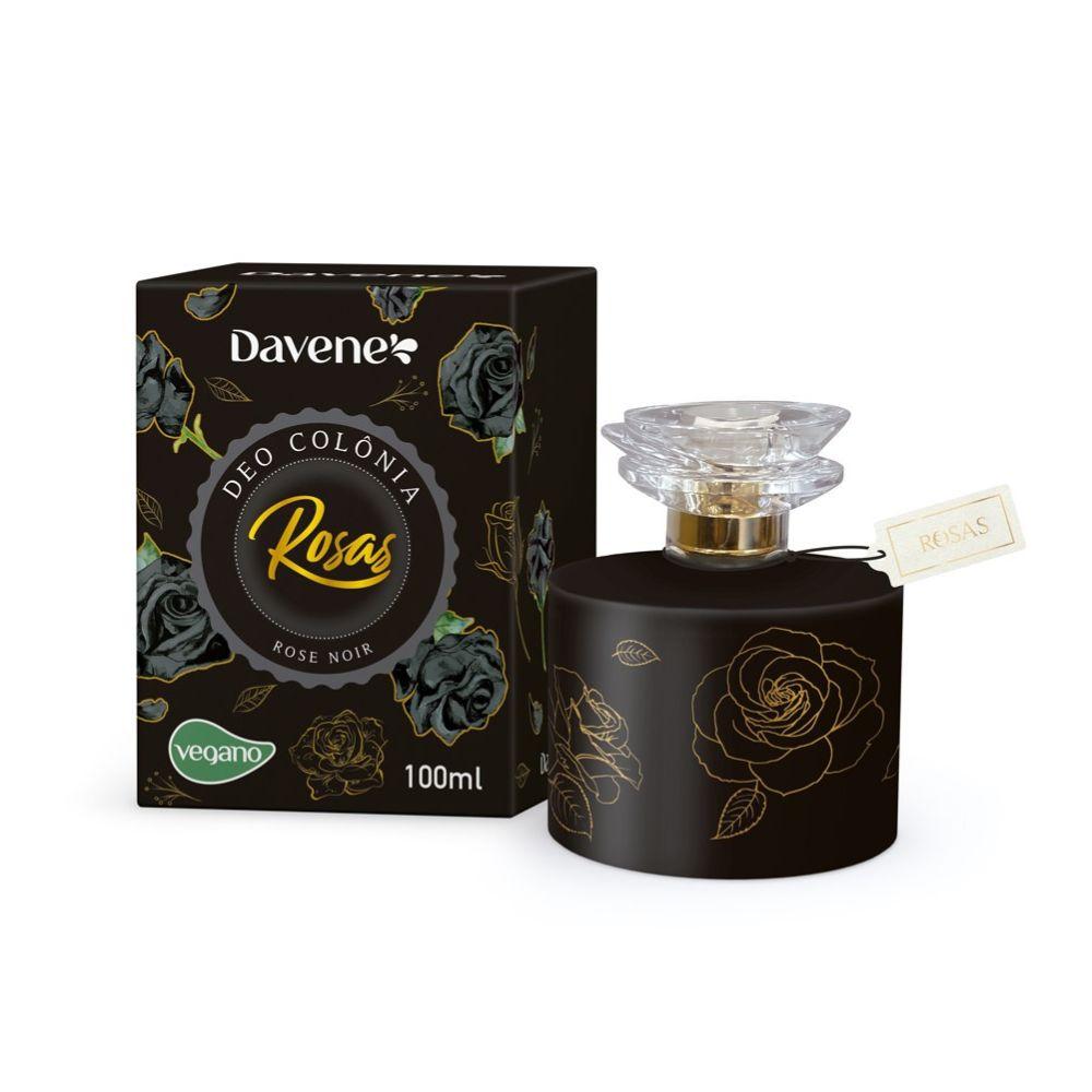 Colônia Rosas Rose Noir Davene 100ml