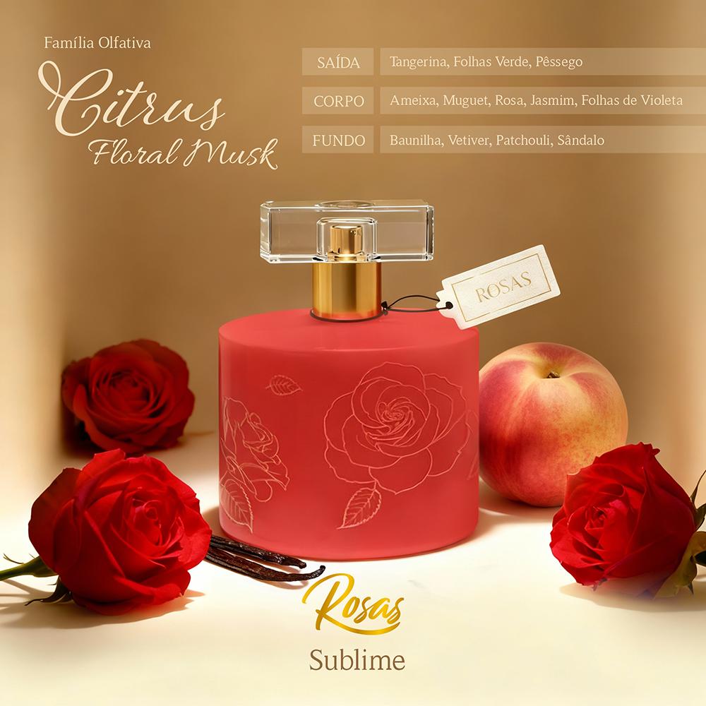 Colônia Rosas Sublime Davene 100ml