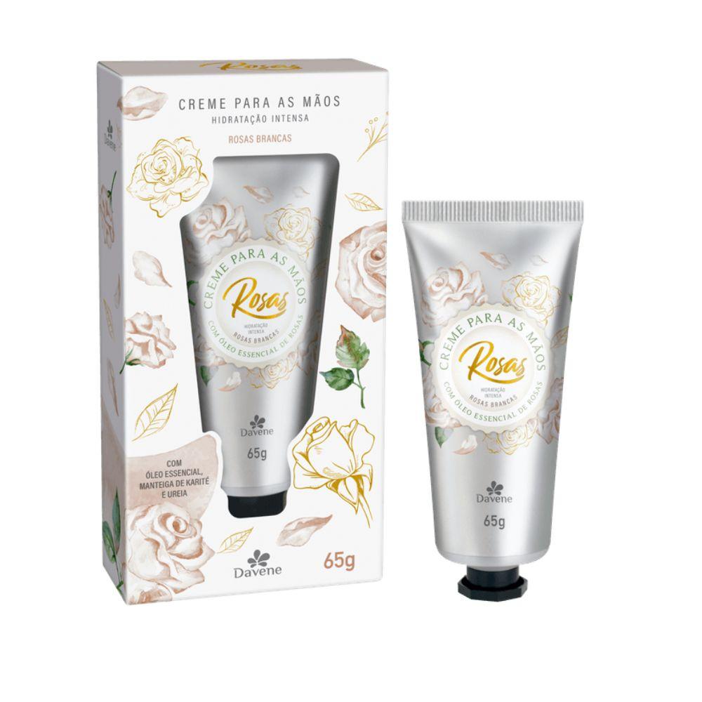 Creme de Mãos Rosas Brancas Davene 65g