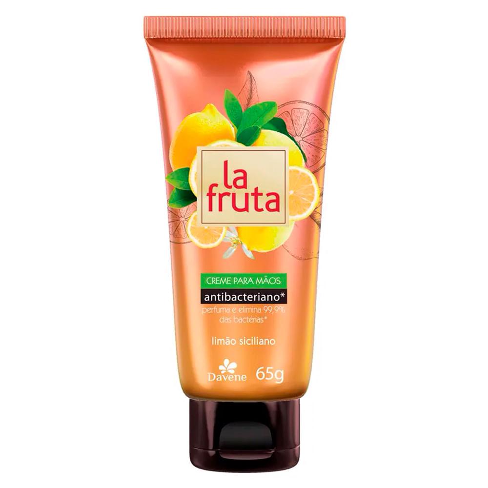 Creme De Mãos La Fruta Antibac Limão Siciliano Davene 65g