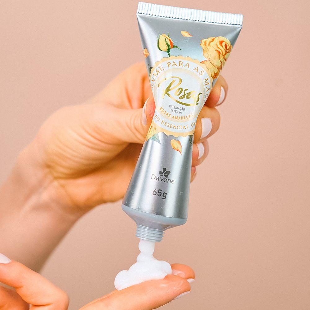Creme de Mãos Rosas Amarelas Davene 65g