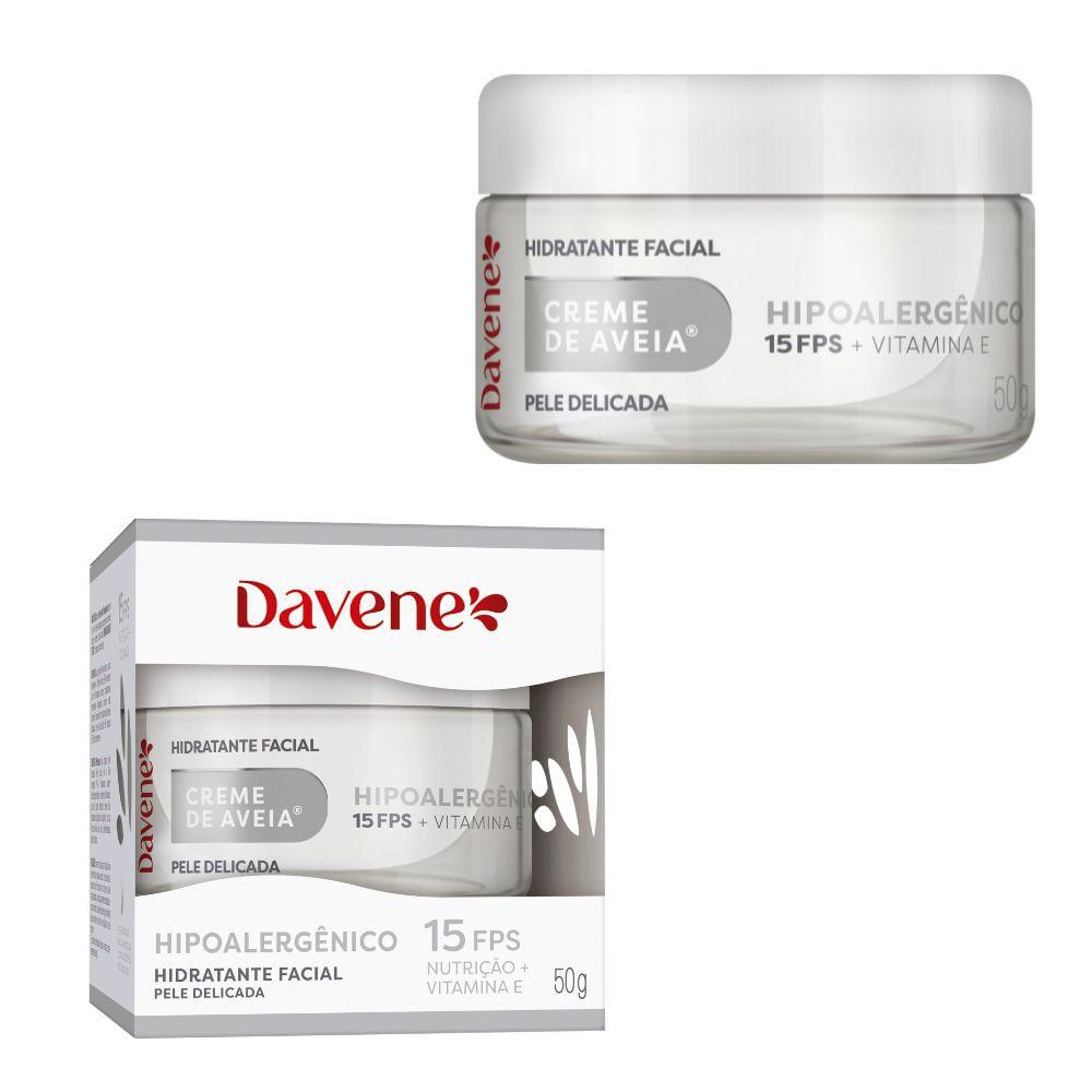 Creme Hidratante Facial de Aveia Hipoalergênico Davene 50g