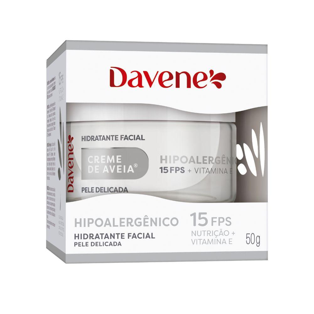 Creme Hidratante Facial de Aveia Hipoalergênico Davene 50g