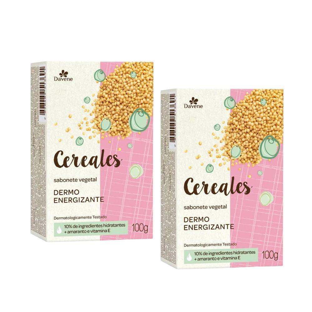 Sabonete Vegetal em Barra Cereais Dermo Energizante Davene 100g 2 Unidades