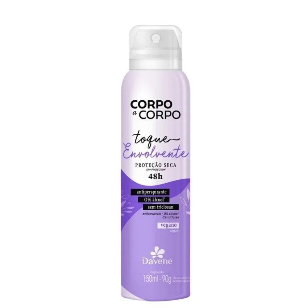 Desodorante Antiperspirante Aerossol Corpo A Corpo Envolvente Davene 150ml
