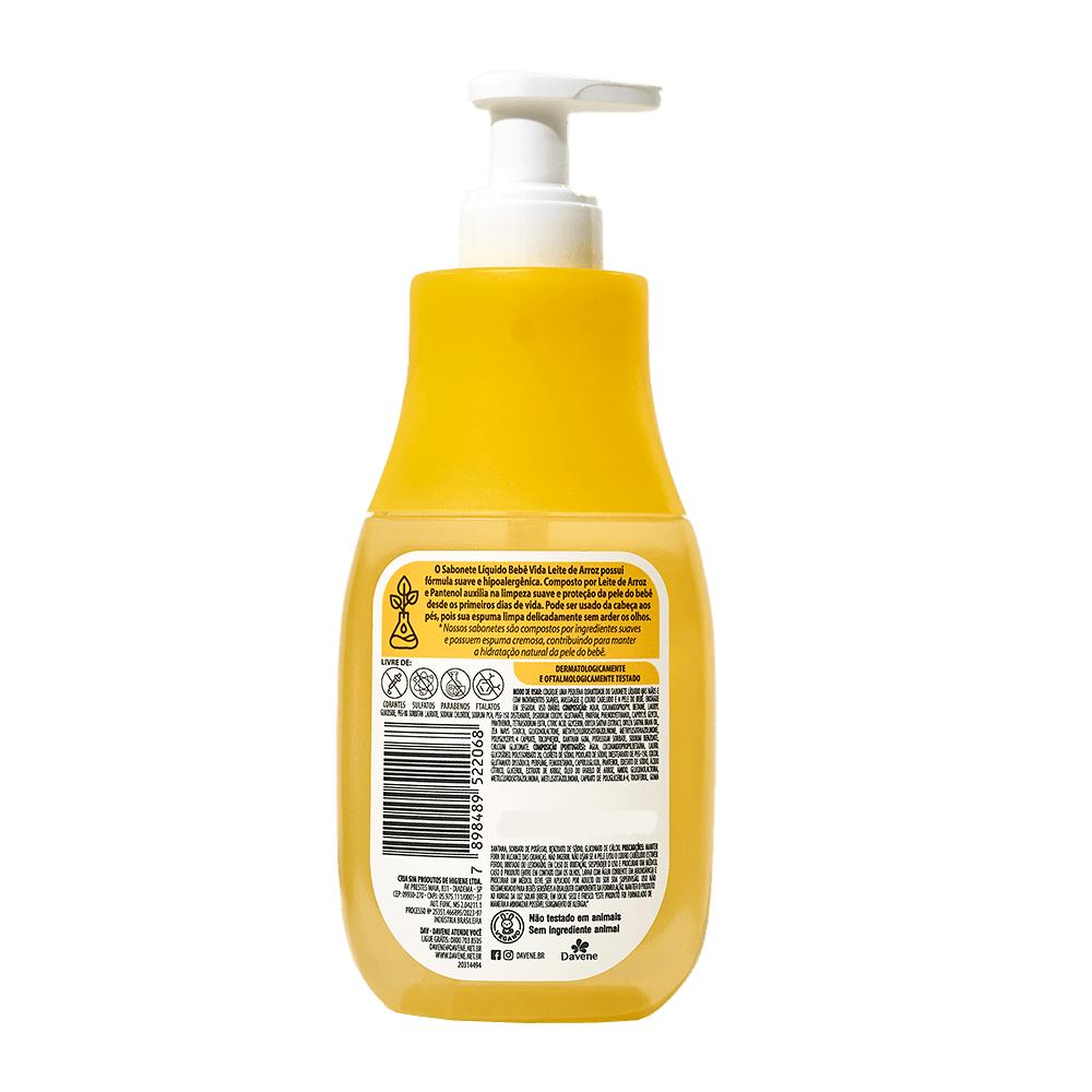 Sabonete Líquido Bebê Vida Leite de Arroz Davene 200ml