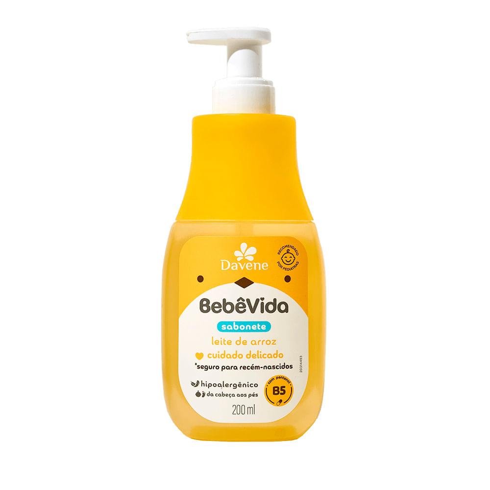Sabonete Líquido Bebê Vida Leite De Arroz Davene 200ml