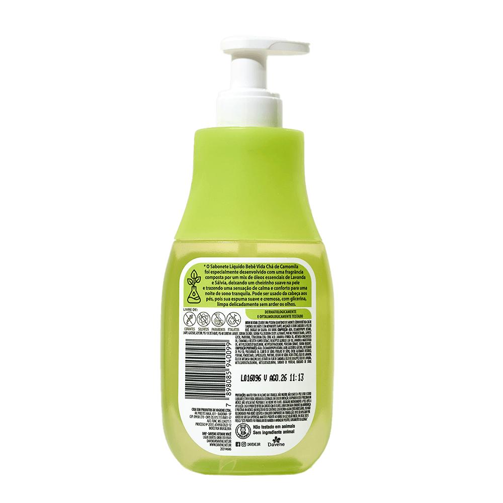 Sabonete Líquido Bebê Vida Chá de Camomila Davene 200ml