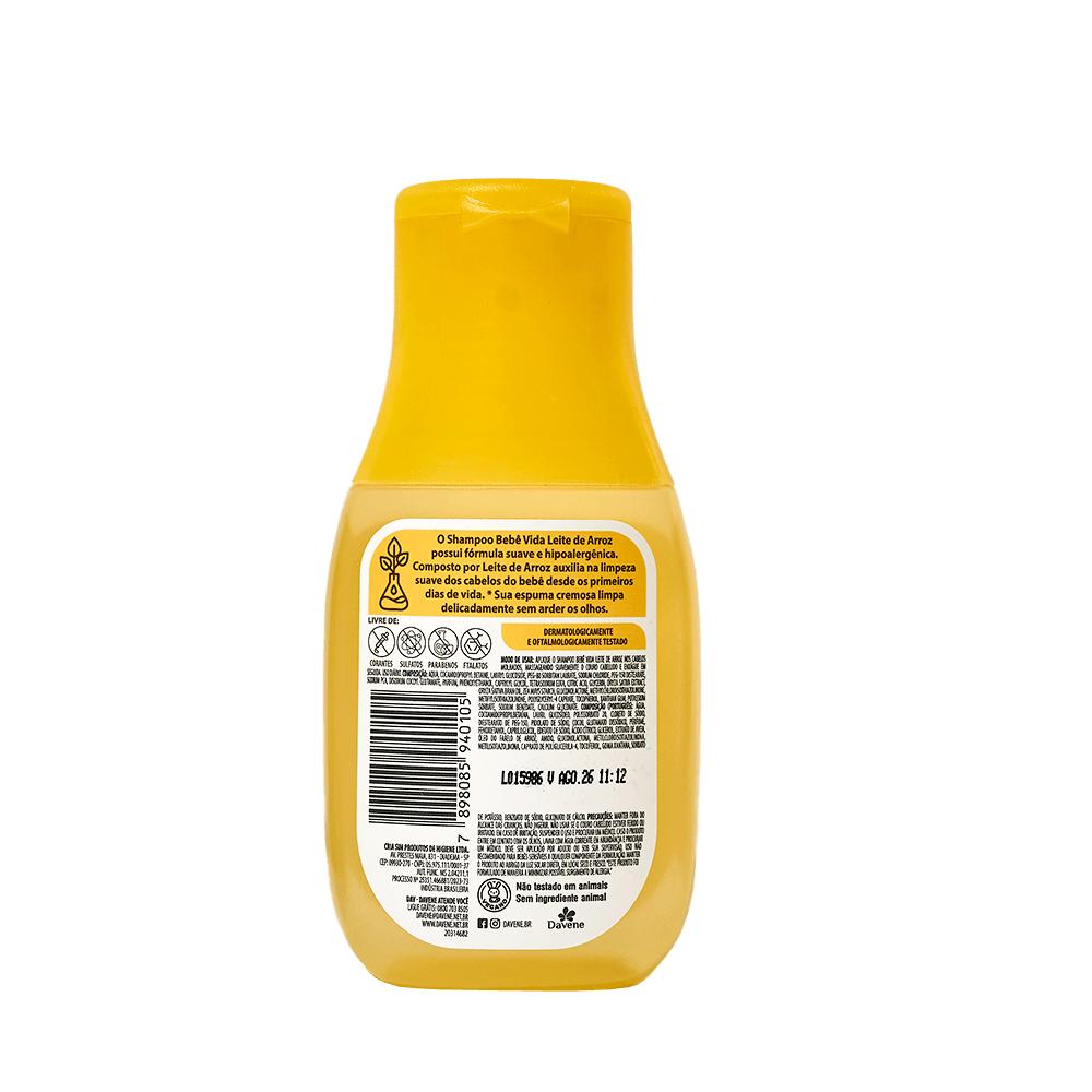 Shampoo Bebê Vida Leite de Arroz Davene 200ml