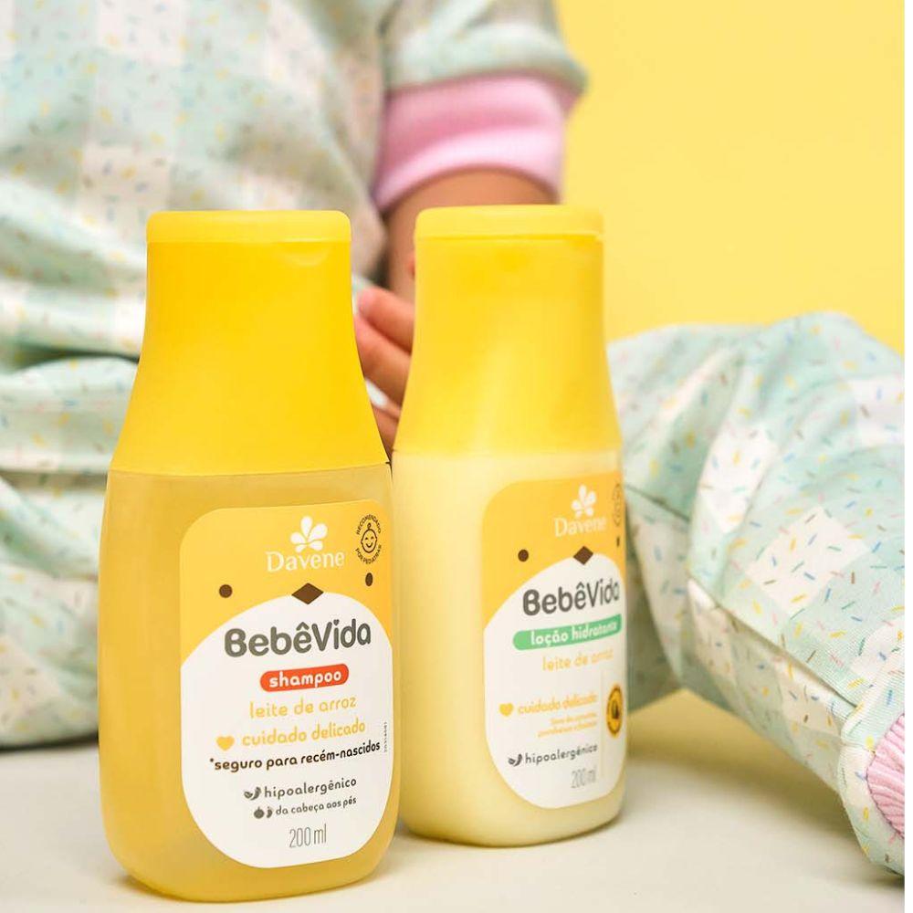 Shampoo Bebê Vida Leite de Arroz Davene 200ml