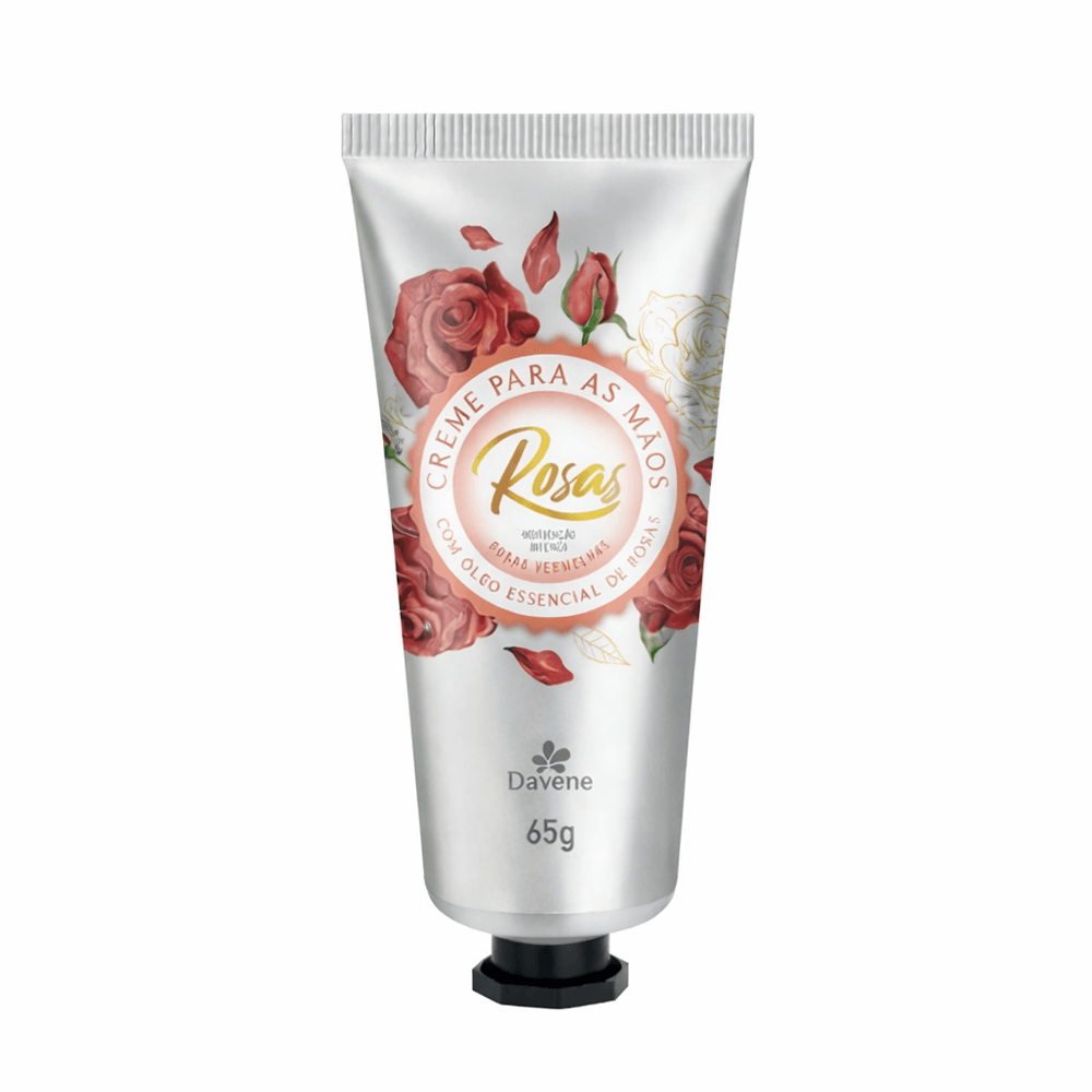 Creme Hidratante Para Mãos Rosas Vermelhas Davene 65g