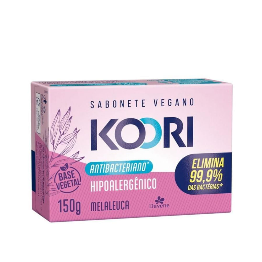 Sabonete Vegetal Em Barra Koori Antibac Hipoalergênico Davene 150g