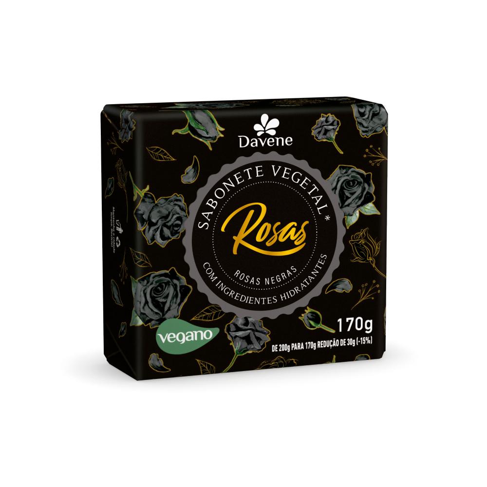 Sabonete Vegetal em Barra Rosas Negras Davene 170g