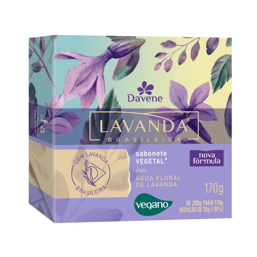 Sabonete Vegetal Em Barra Lavanda Brasileira Davane 170g