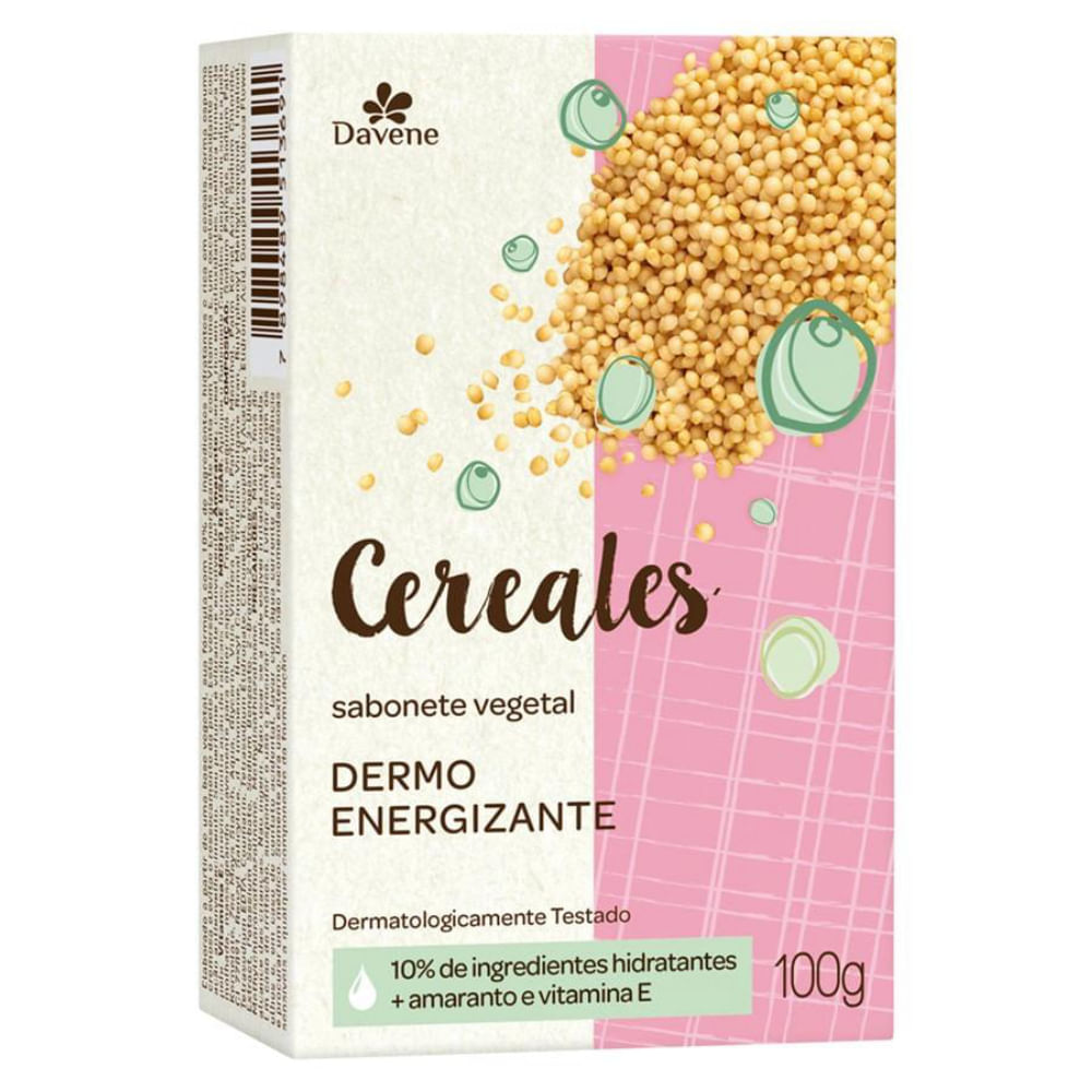 Sabonete Vegetal Em Barra Cereales Energizante Davene 100g