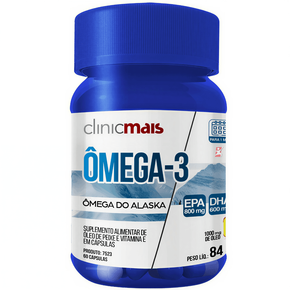 Ômega 3 do Alaska Concentrado ClinicMais 1400mg 60 Cápsulas