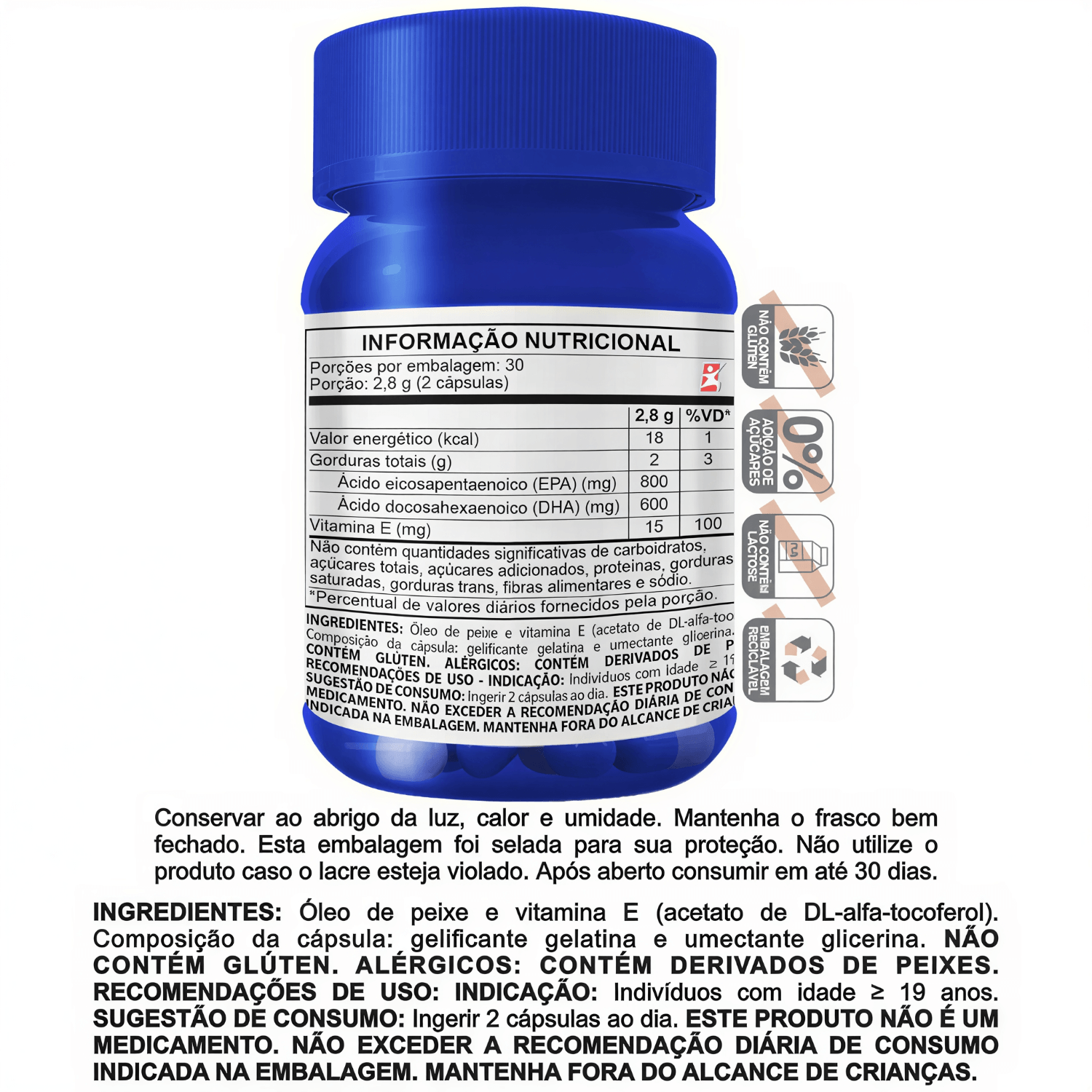 Ômega 3 do Alaska Concentrado ClinicMais 1400mg 60 Cápsulas