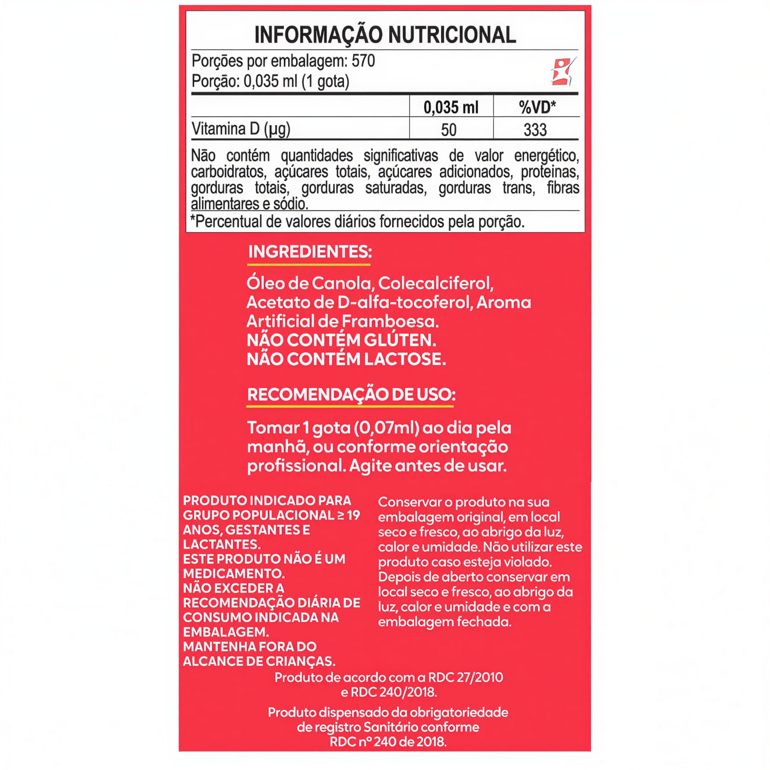Vitamina D3 Concentrada Colecalciferol Maltta Nutrition 2000ui Por Gota 570 Doses 20ml
