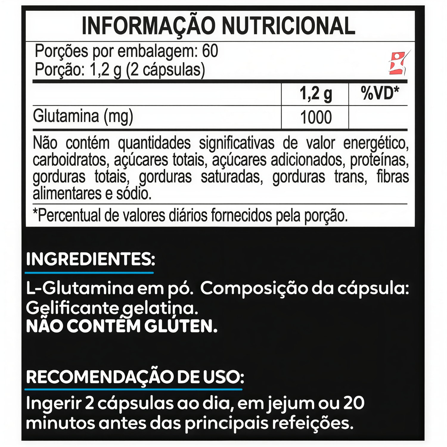 Kit 3 Glutamina 100% Pura Maltta Nutrition 120 Cápsulas