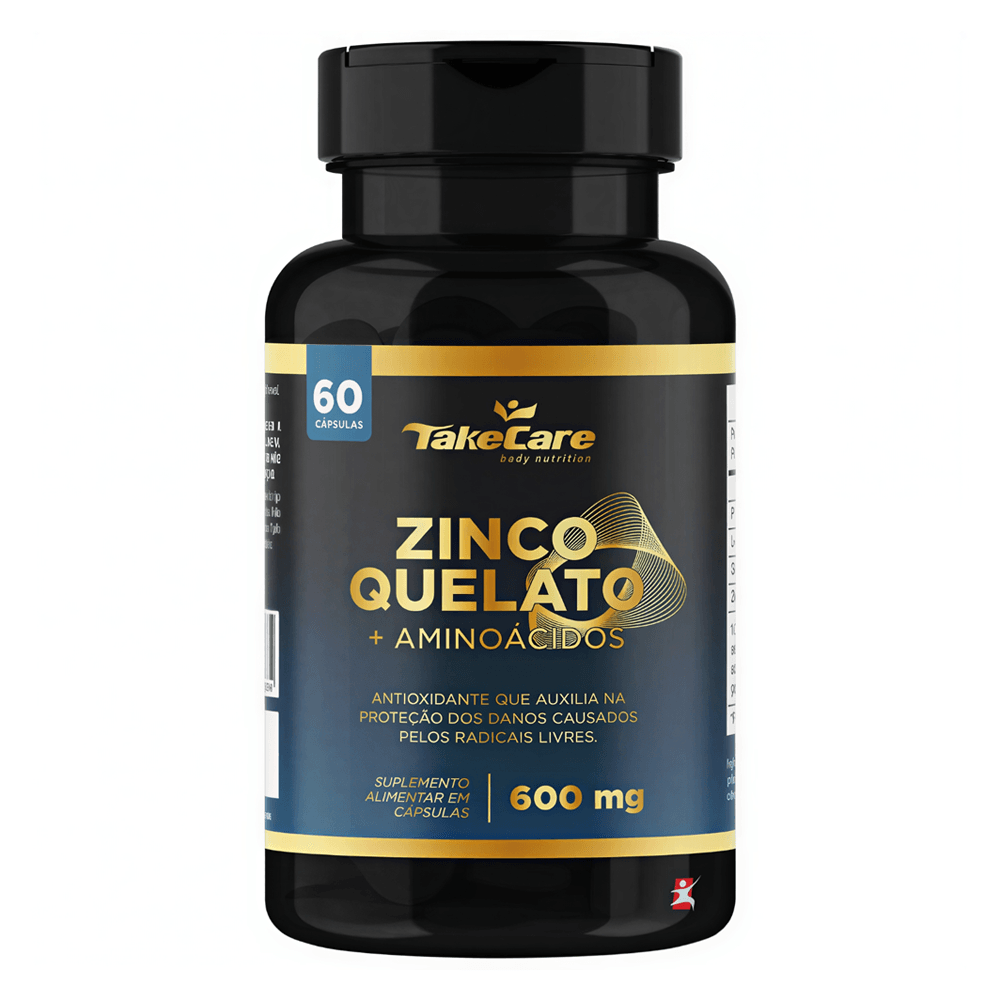 Zinco Quelato Com Aminoacidos L-cisteína + Glicina Take Care 60 Cápsulas