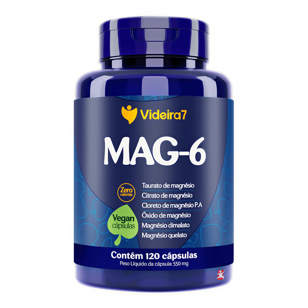 Mag-6 Magnésios Videira7 120 Cápsulas