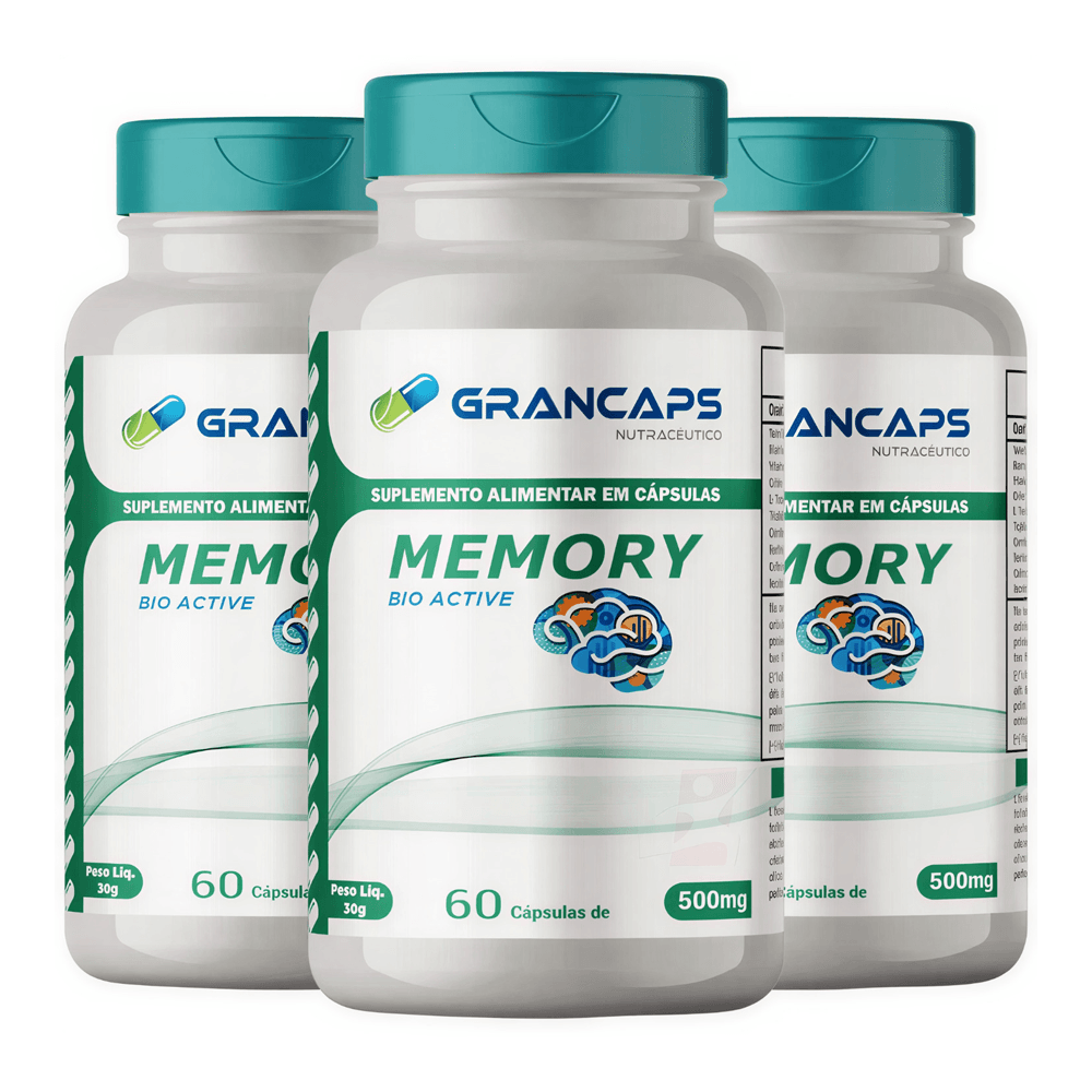 Kit 3 Memory Bio Active Grancaps 60 Cápsulas