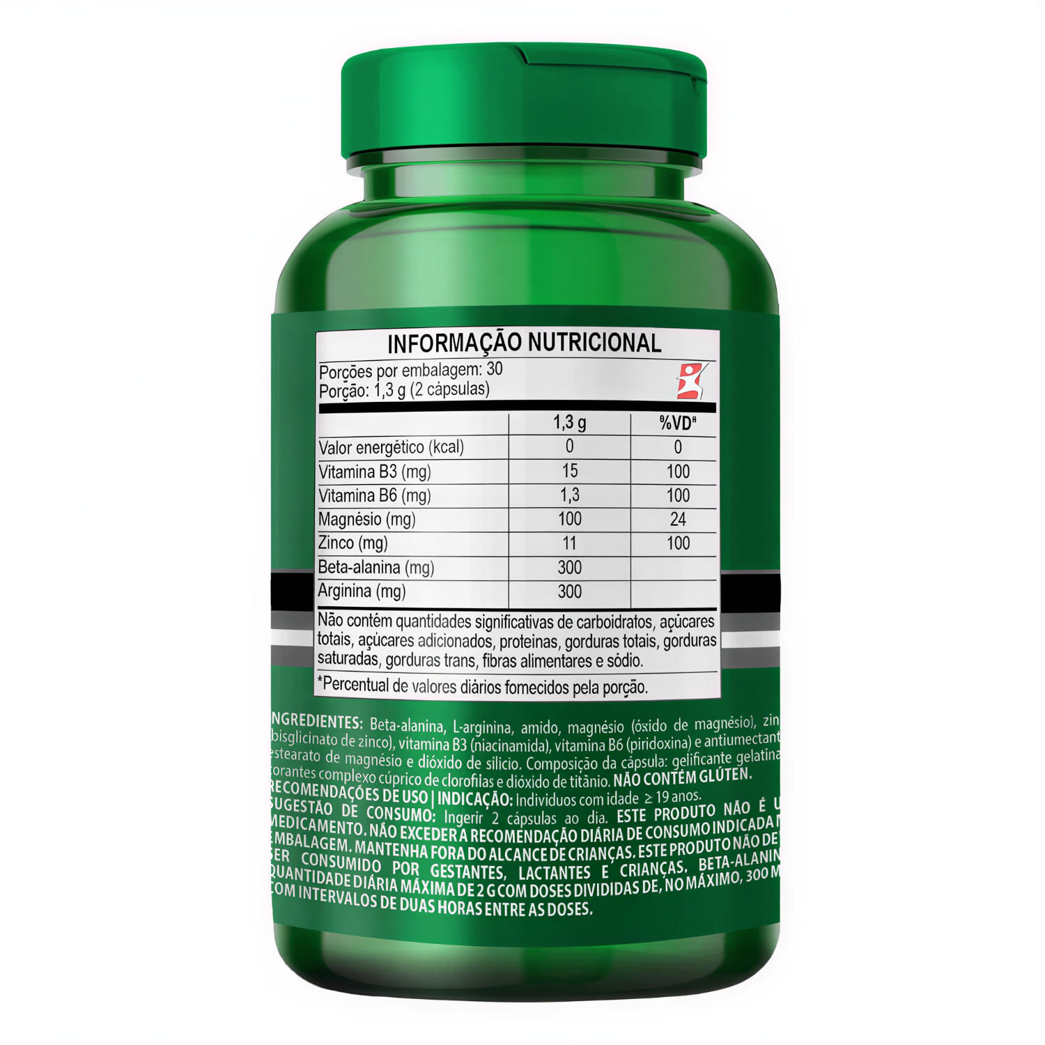 Pré-treino Beta-alanina Clinicmais 60 Cápsulas