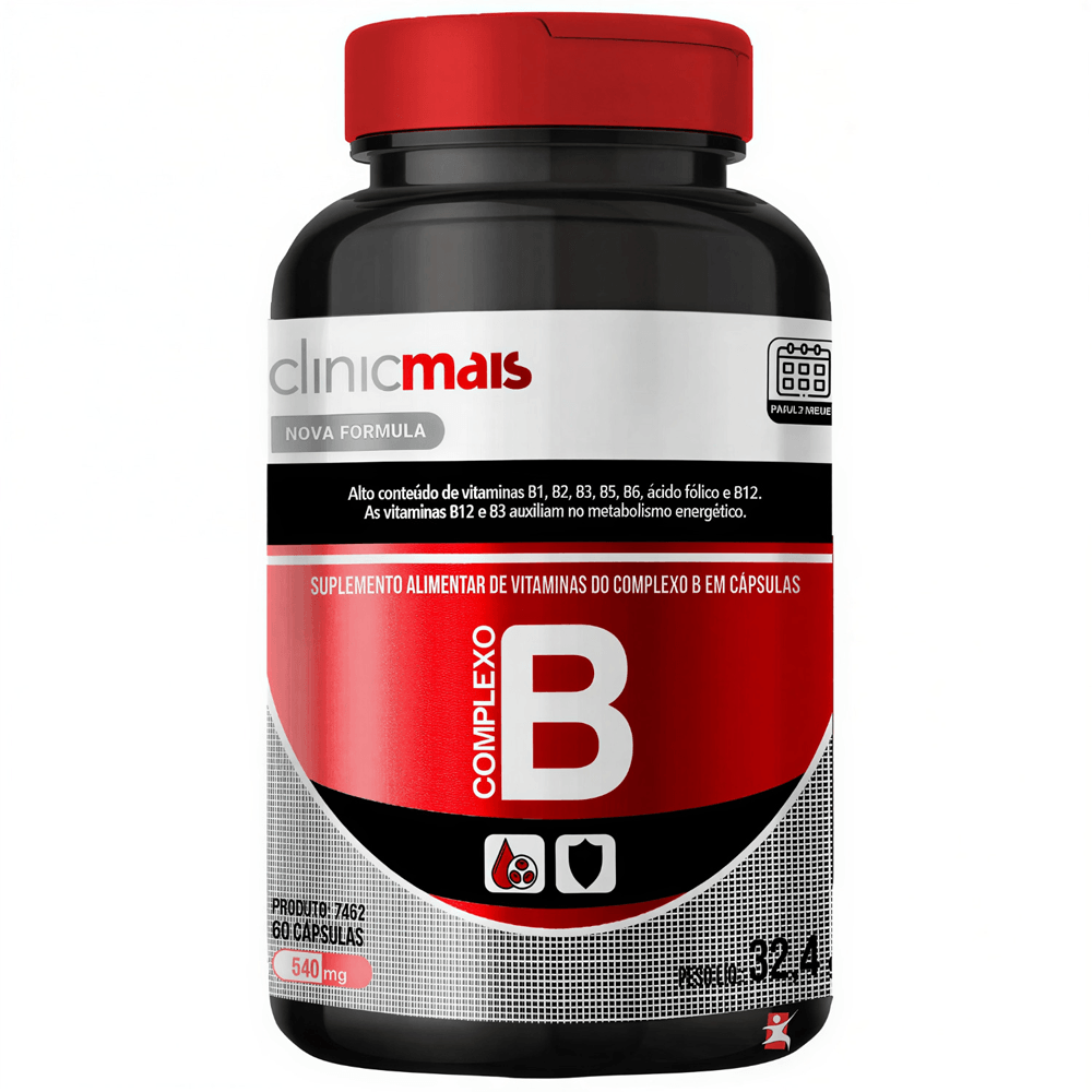 Complexo B Concentrado Com 7 Vitaminas Clinicmais 60 Cápsulas