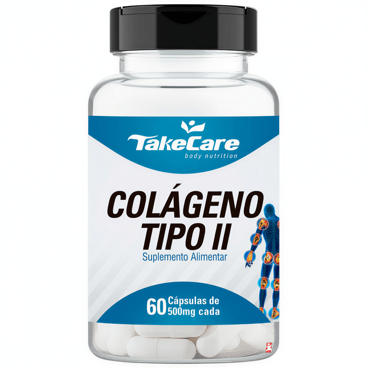 Kit 3 Colágeno Tipo 2 Puro Não Desnaturado Take Care 60 Cápsulas