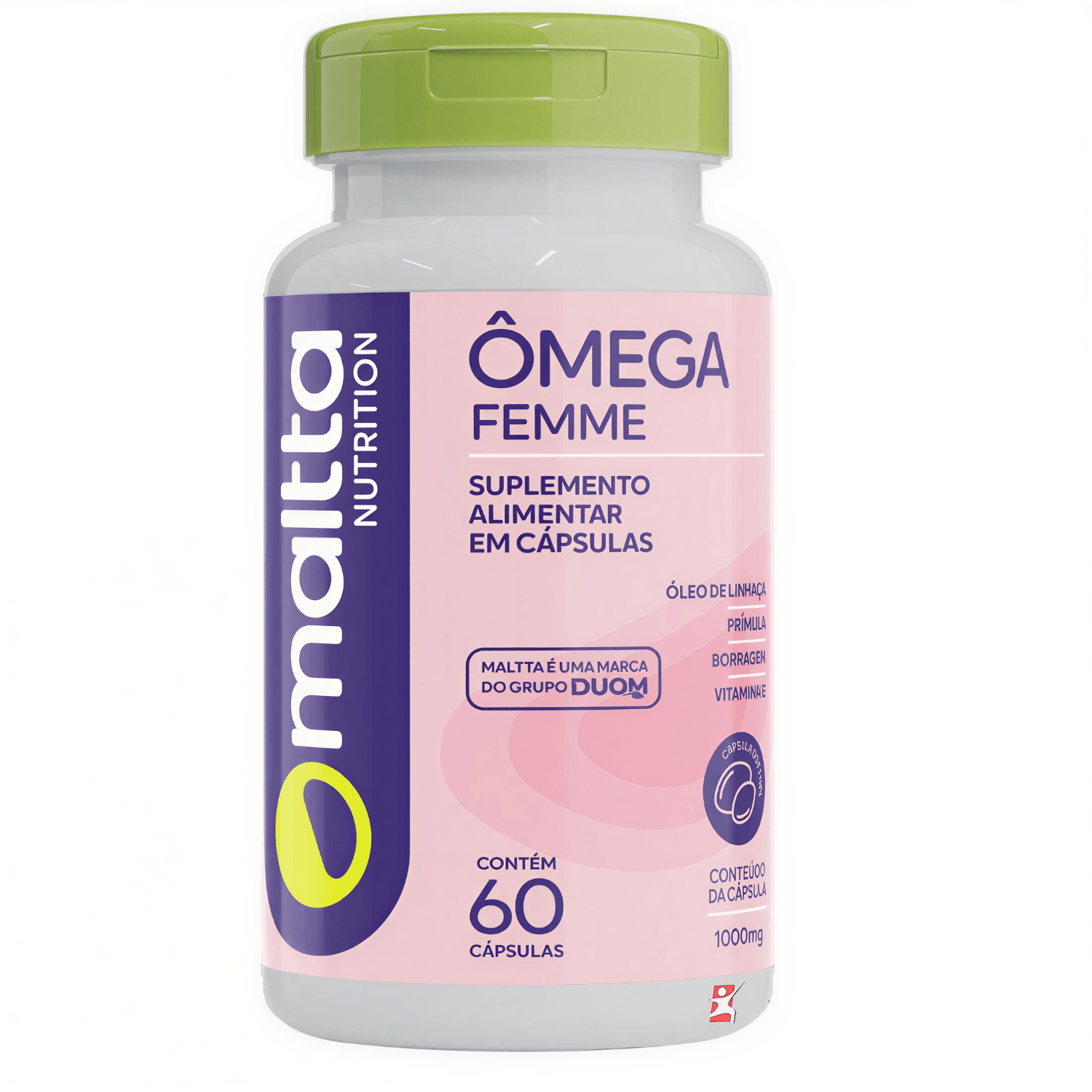 Ômega Femme Prímula + Borragem + Linhaça + Vitamina E Maltta Nutrition 60 Cápsulas