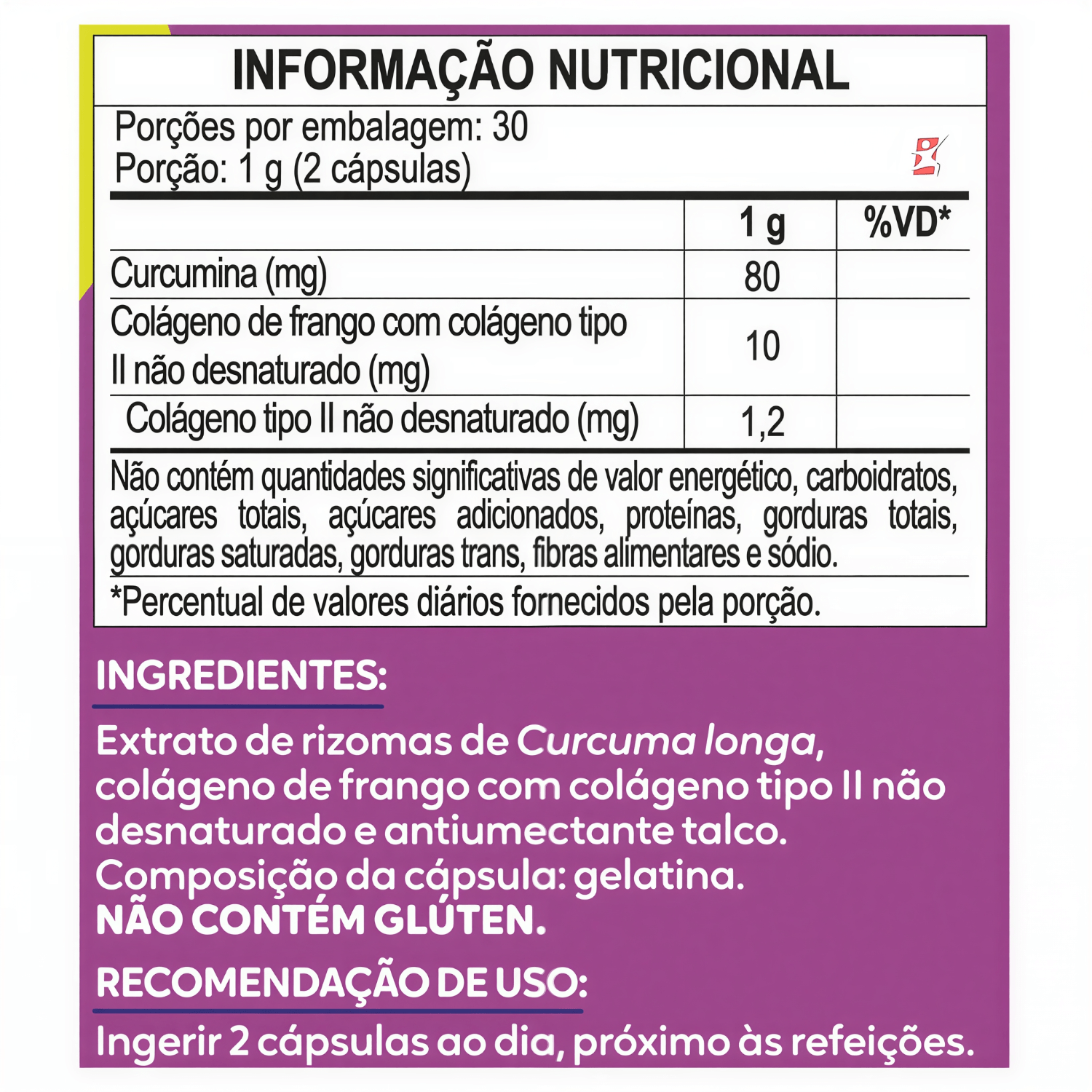 Colágeno Tipo 2 + Cúrcuma Maltta Nutrition 60 Cápsulas
