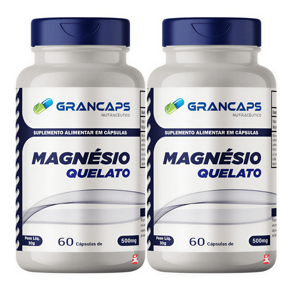 Kit 2 Magnésio Quelato Grancaps 60 Cápsulas