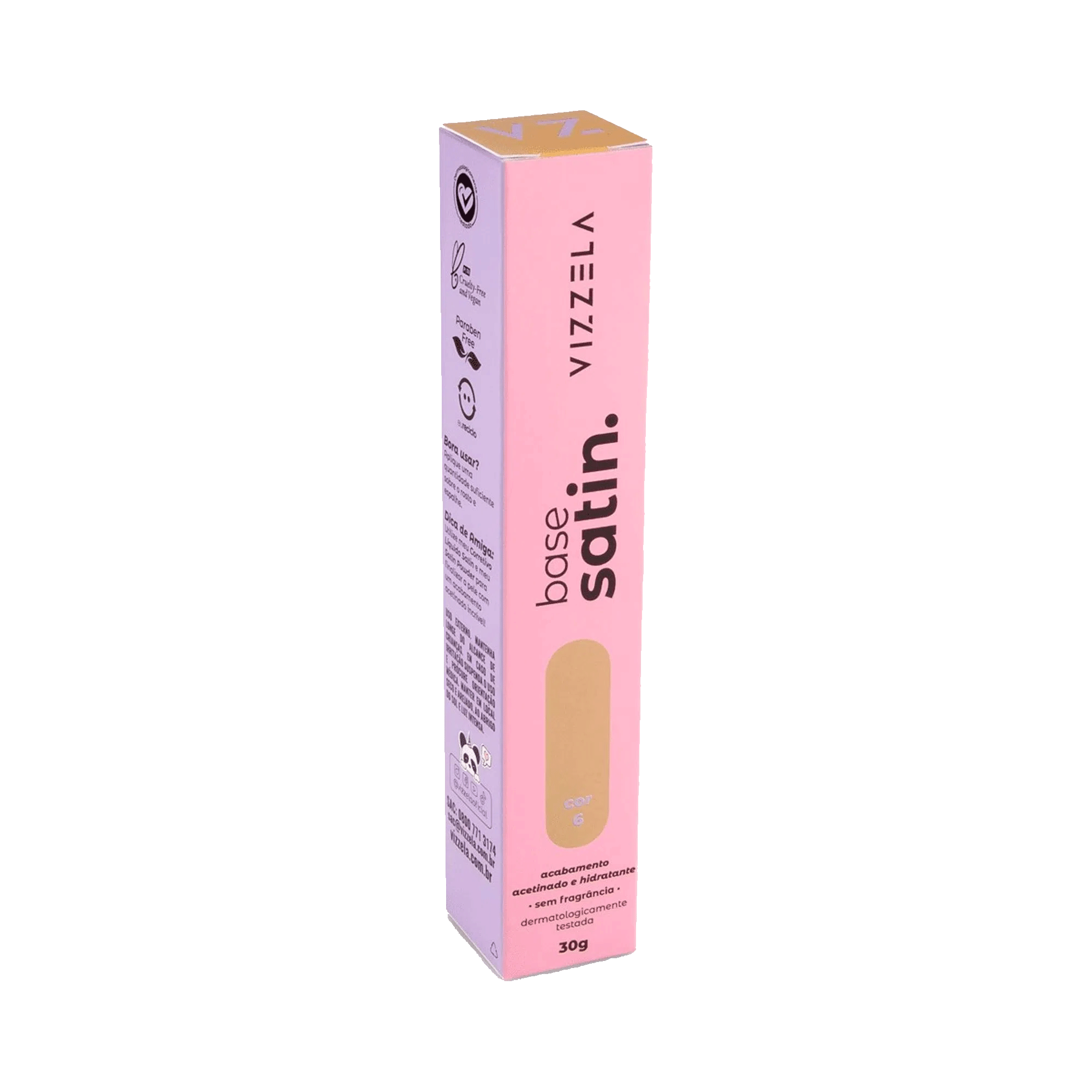 Base Líquida Satin Vizzela 30g Cor 06