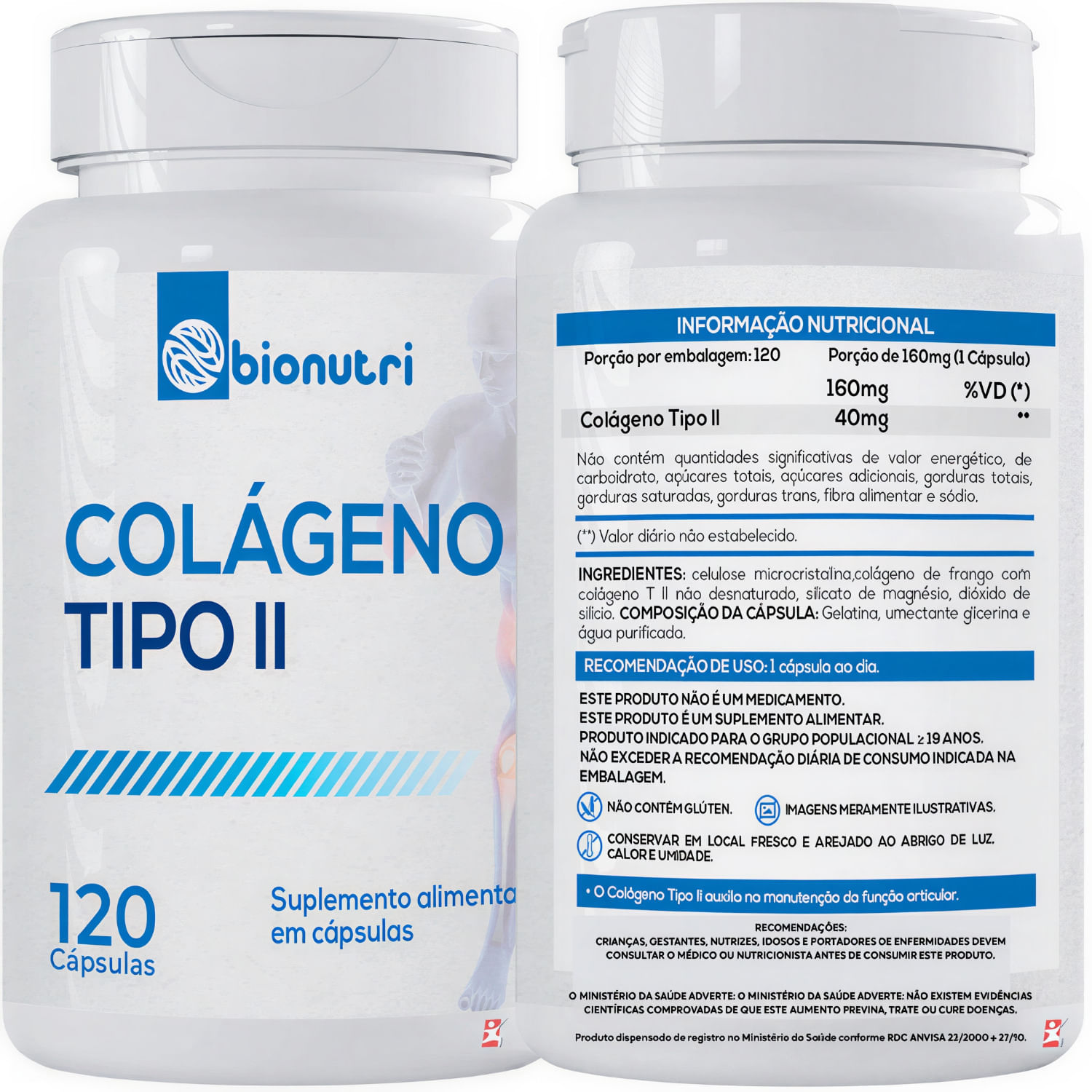 Colágeno Tipo 2 Bionutri 120 Cápsulas