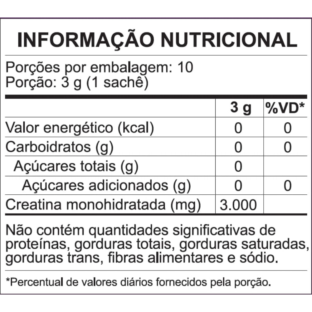 Creatina Em Pó Sanavita 10 Sachês