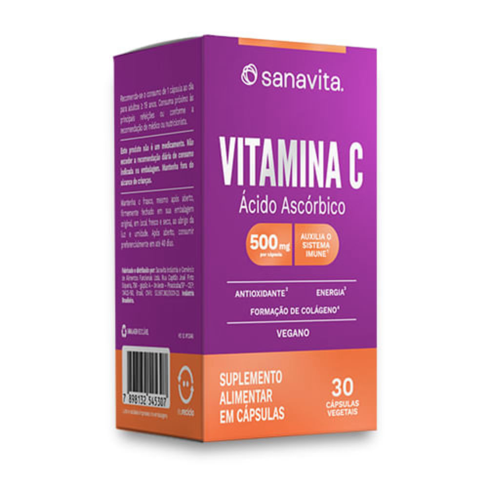 Suplemento Nutricional Vitamina C 30 Cápsulas